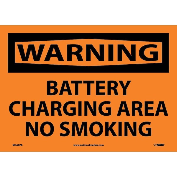 Nmc Warning Battery Charging Area No Smoking Sign, W468PB W468PB - main