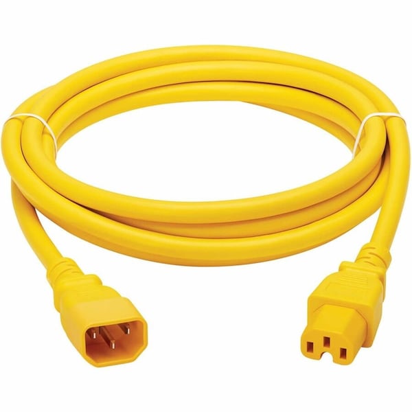 Eaton Tripp Lite Series Power Cord C14 to C15 - Heavy-Duty, 15A, 250V, 14 AWG, 10 ft. 3.1 m, Yellow P018-010-AYW - main