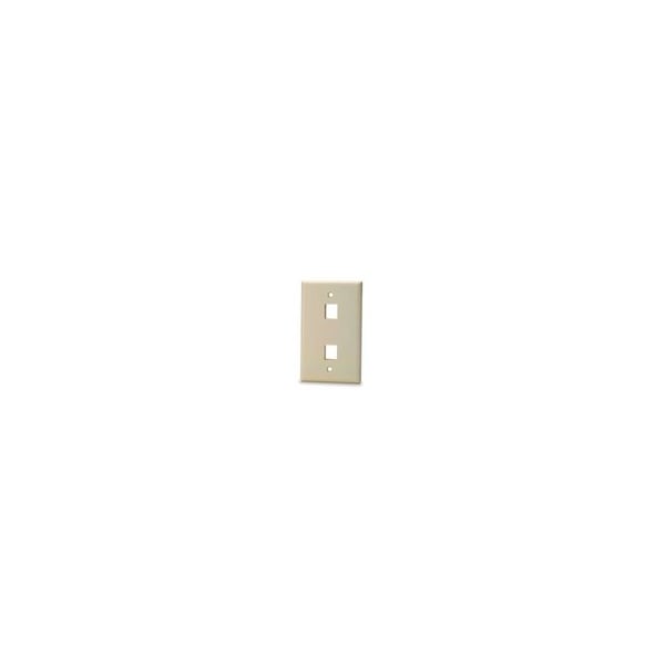 Signamax 2-Port Single Gang Keystone Wallplate w/ ID Window SKF-2-DI - main