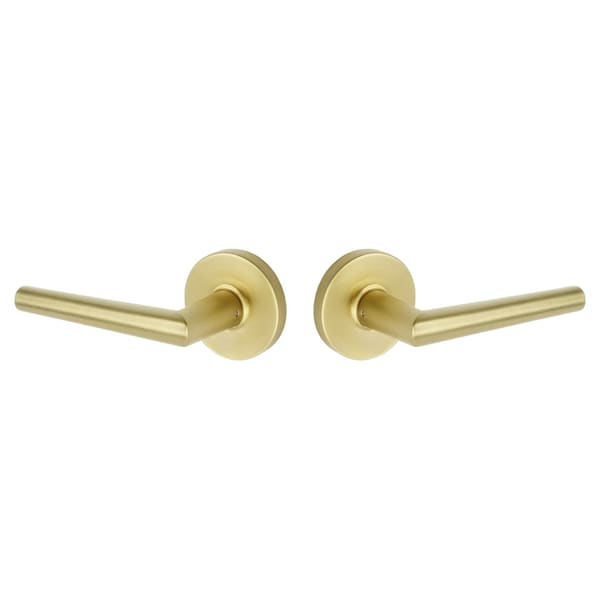Emtek Residential Door Levers Passage Satin Brass EE3120LENSB - main
