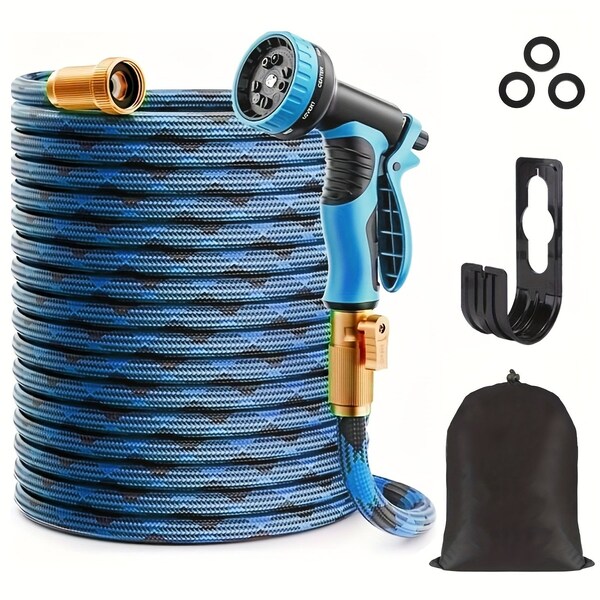 Wrightmaster 3/4 in. x 50 ft. Standard Garden Hose with Brass Fittings, NozzleandLeak-Proof Technology ZR-50FTB - main