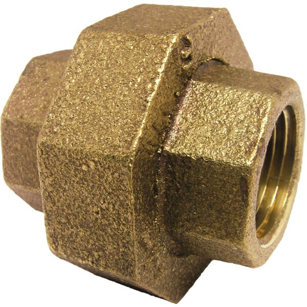 Westlake Pipe & Fittings 1/2'' FPTx1/2'' FPT Red Brass Threaded Union 17-9209 - main