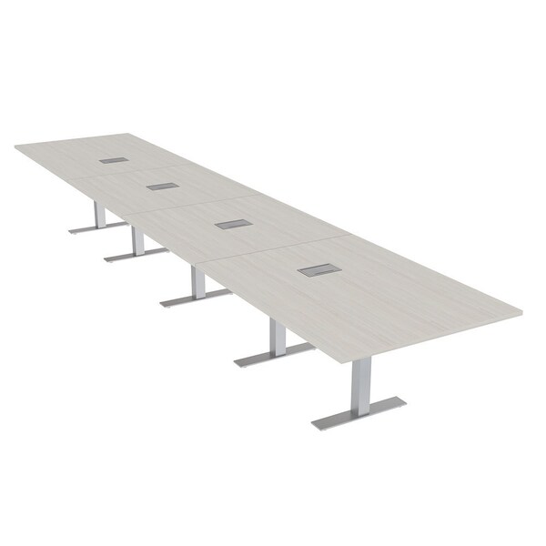 Skutchi Designs 18 Person Conference Table With Power Unit | 18' Rectangular Table | Harmony Series HAR-REC-48x216-T-K458-ESIL - main