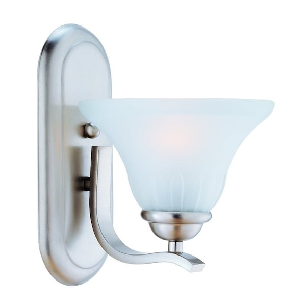Boston Harbor Single Light Vanity Fixture, 120 V, 60 W, A19 or CFL Lamp, Steel Fixture 1571-1W-3L - main