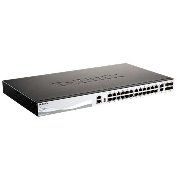 D-Link 24 X 10/100/1000BASE-T POE PORTS 2 X 10GBASE-T AND 4 X 10G SFP+ PORTS 370 W POWE DGS-3130-30PS - main