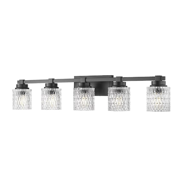 Z-Lite Jacqueline Matte Black 5 Light Vanity 6101-5V-MB - main
