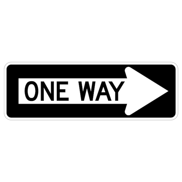 Sign Solutions Usa Traffic Sign, 36 in Width, Aluminum Sign, Horizontal Rectangle DUS06DWT3612R6-1R - main