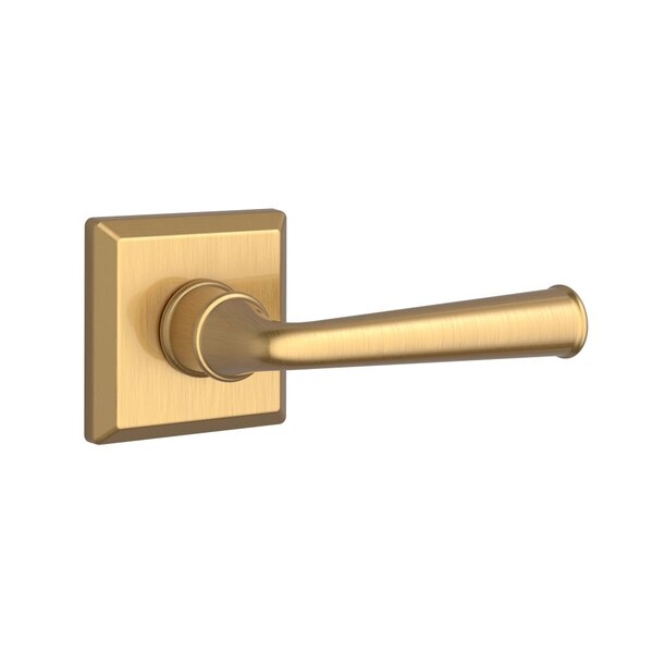 Baldwin Passage Federal Lever and Traditional Square Rose with 6AL Latch and Dual Strike Lifetime Satin PSFEDTSR044 - main