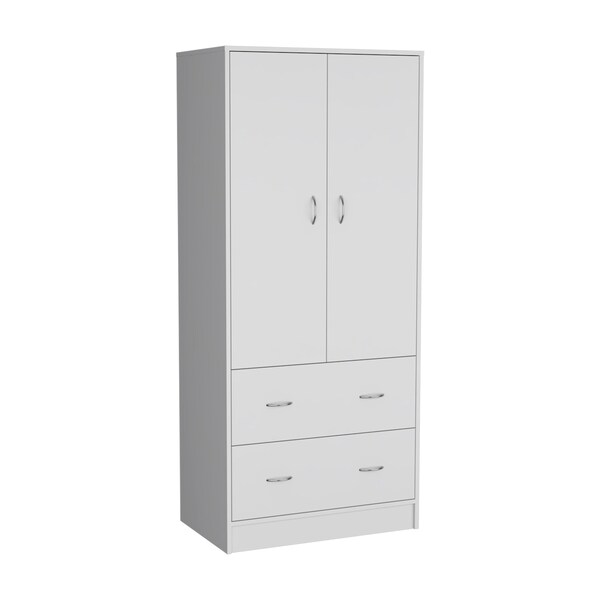 Homeroots 71" White Two Door Two Drawer Combo Dresser 552277 - main