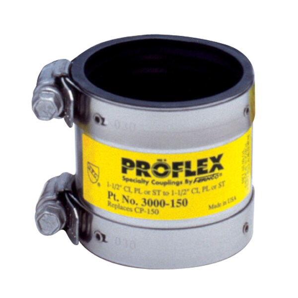 Fernco Proflex Shielded Coupling - 1-1/2in x 1-1/2in 3000-150 - main