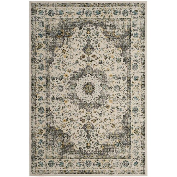 Safavieh Evoke Power Loomed Rectangle RugGrey & Gold 12 x 18 ft. EVK220B-1218 - main