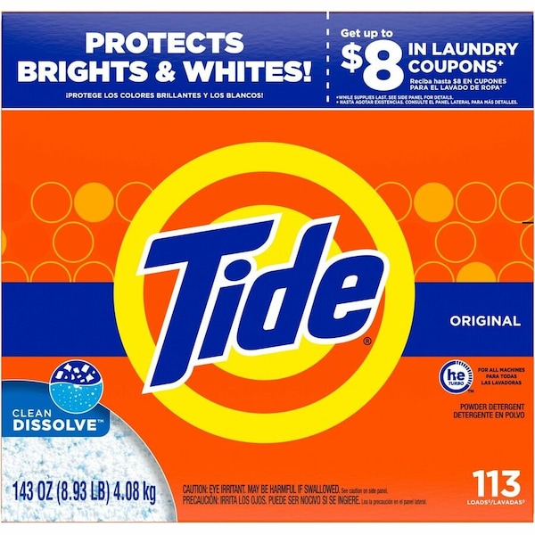 Tide Laundry Detergent, 143 oz Box, Powder, Tide Original, 2 PK 85006 - main