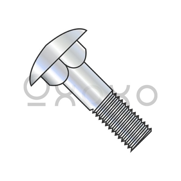 Oxoxo 1/2-13X7 Carriage Bolt Partially Threaded 6in Thread Under Sized Body Zinc, 60PK 196976 - main