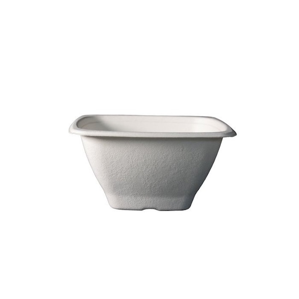 Kitch 24/7 Disposables White Square Molded Fiber Bowl, 48 Ounce, 200PK KC-48SQB-NPAW - main