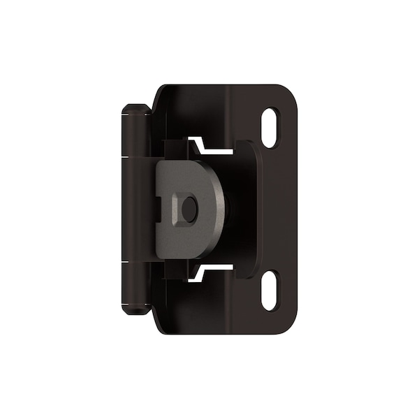 Amerock 1/2in 13 mm Overlay Single Demountable, Partial Wrap Oil-Rubbed Bronze Hinge - 1 Pair BPR8719ORB - main