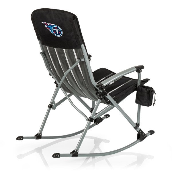 Picnic Time Family Of Brands Tennessee Titans - Outdoor Rocking Camp Chair, (Black) 805-01-175-314-2 - main
