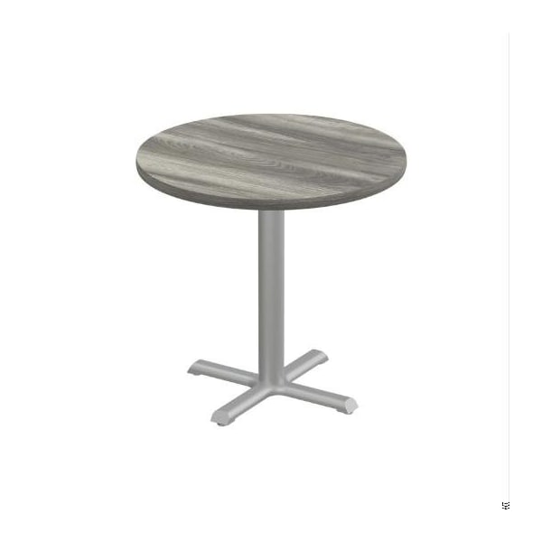 Correll Round Cafe Table, 36 in W, 36 in L, 29 in H, Particleboard Top, New England Driftwood SXT36R-52-98-52 - main