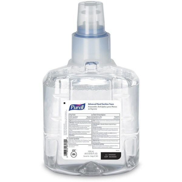 Purell Hand Sanitizer Advanced 1,200 mL Ethyl Alcohol Foaming Dispenser Refill Bottle 1905-02 - main
