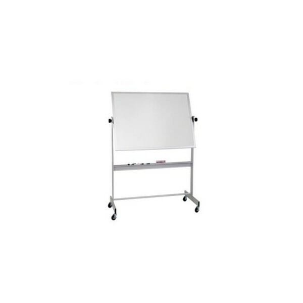 Mooreco Dry Erase Board, Plastic, 40 in, 30 in, Aluminum Frame, White, Gloss 668AC-HH - main