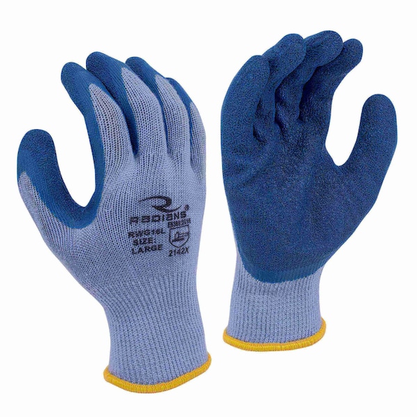 Radians Latex Coated Gloves, Palm Coverage, Blue, S, PR RWG16TS - main