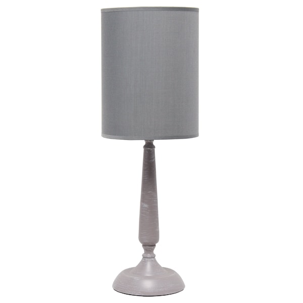 Homeroots 23" Gray Iron Table Lamp With Gray Cylinder Shade 643430 - main