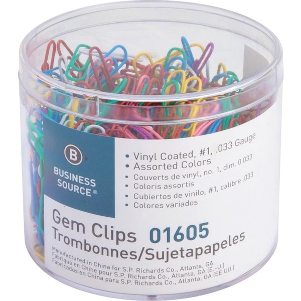 Business Source Paper Clip, Assorted, Metal, PK500 BSN01605 - main