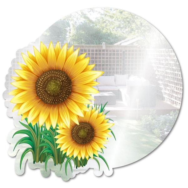Se-Kure Luxe Round Sunflower Mirror 15 x 15 ZSF1515 - main