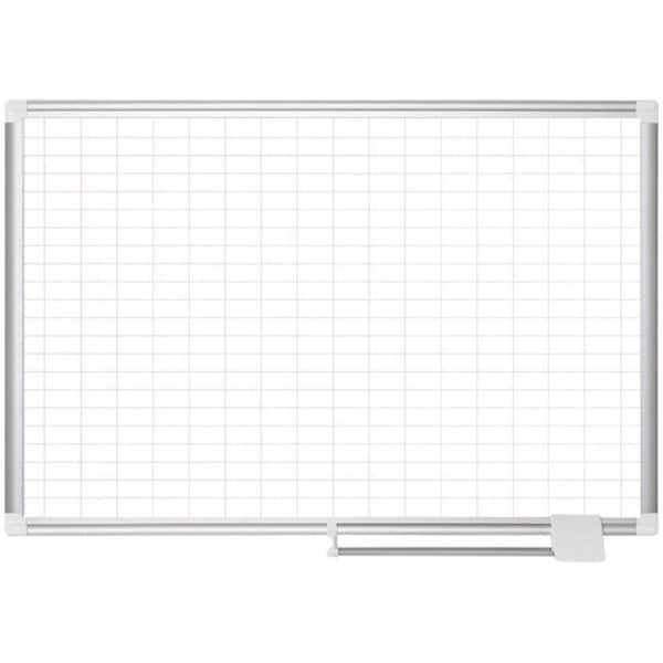 Mastervision 12"x24" Magnetic Planning Dry Erase Board, Aluminum Frame, Dry Erase Height: 12" CR1230830A - main