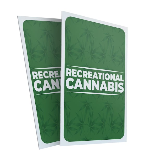 Signmission Recreational Cannabis, Plastic Signs Only 24 Inch x 36 Inch, Corrugated Plastic, 2PK CSB-2436-2PACK-30418 - main