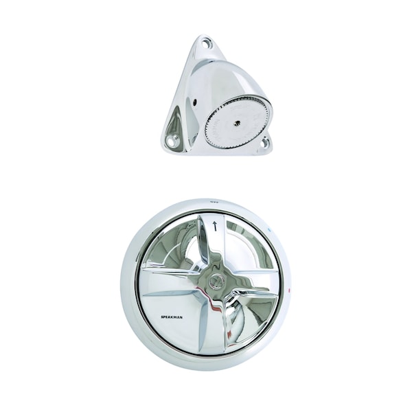 Speakman Anti-Ligature Trim and Showerhead (Valve Not Included), 2.0 GPM, Stainless Steel SLV-3200-E2 - main