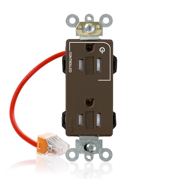 Leviton Straight Blade Receptacle, 5-15R, 15 A, 125V AC, Surface Mount, Self-Grounded MT162-1C - main