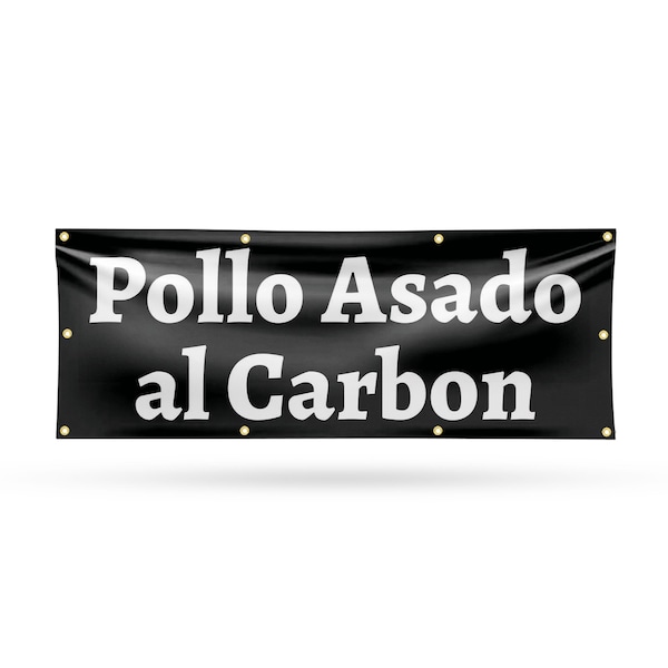 Signmission Pollo Assado al Carbon, 36 Inch x 96 Inch, Vinyl Banner B-96-30811 - main