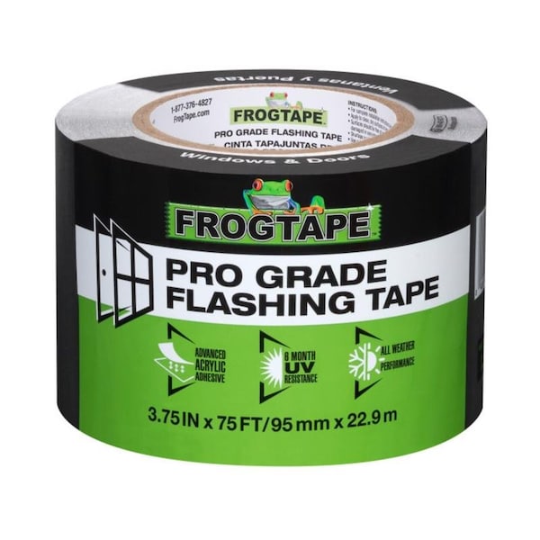 Frogtape Pro Grade 3.75 in. W X 75 ft. L Tape Flashing Tape Black 105724 - main