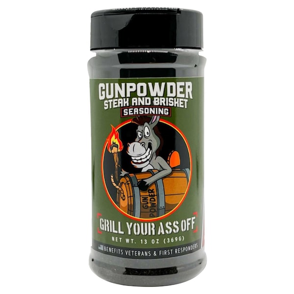 Grill Your Ass Off Gunpowder Steak and Brisket BBQ Seasoning 13 oz GUN - main