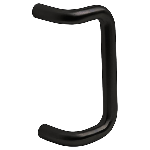 Ives Offset Door Pull, 90 Deg. Pull, 1in Round, 10in CTC, 3-1/4in Projection, Decorative Through Bolt, M 8190HD-0 BLK O - main
