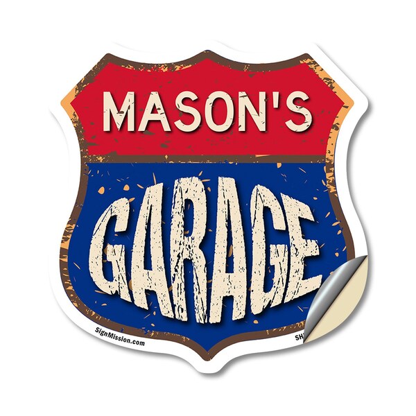 Signmission Mason's Garage, 18 Inch X 18 Inch, Vinyl Decal SHI-D-18-383-MASON - main