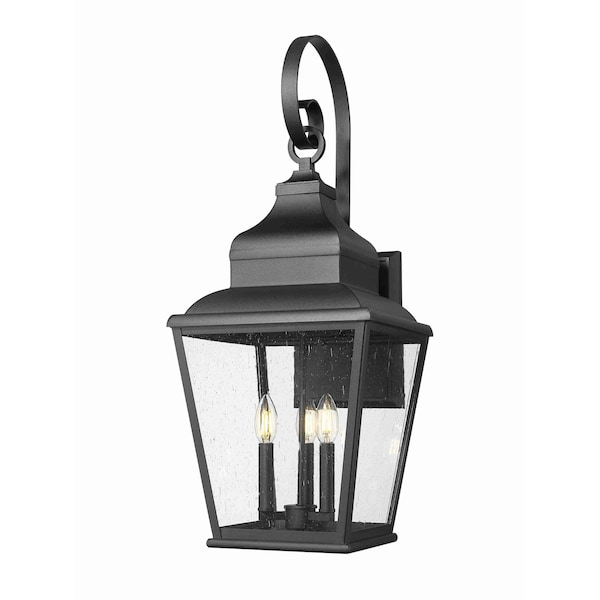 Z-Lite Raphael Sand Black 3 Light Outdoor Wall Light 5029B-BK - main