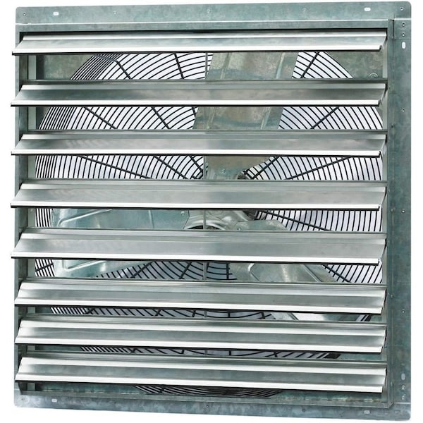 Iliving Silver 30 in. 5088 CFM Electric Powered Single Speed Shutter Exhaust Fan ILG8SF30S - main