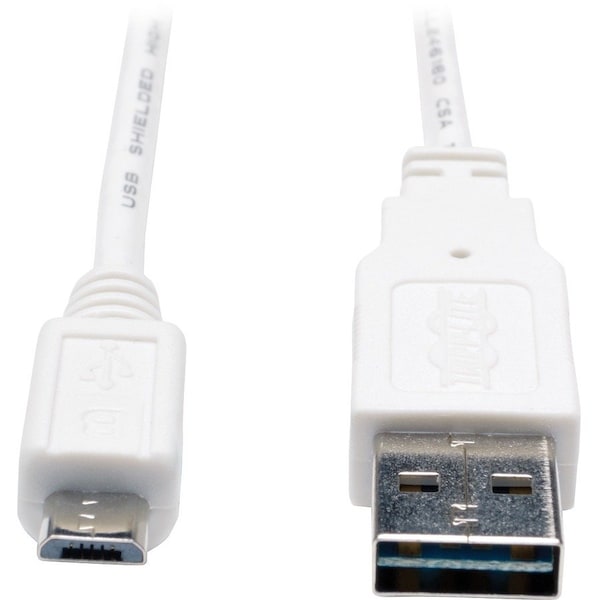 Tripp Lite USB Reversible 2.0 Cable, 5Pin, MicroB, 3ft UR050-003-WH - main
