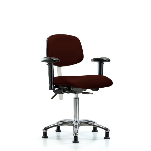 Blue Ridge Ergonomics Med Bench Chair, Vinyl, Glds, Burg, CL100, 6-Way Adjustable, 22" to 29" Height, Burgundy BR-NCR-VMBCH-CR-T1-A1-NF-RG-8569 - main