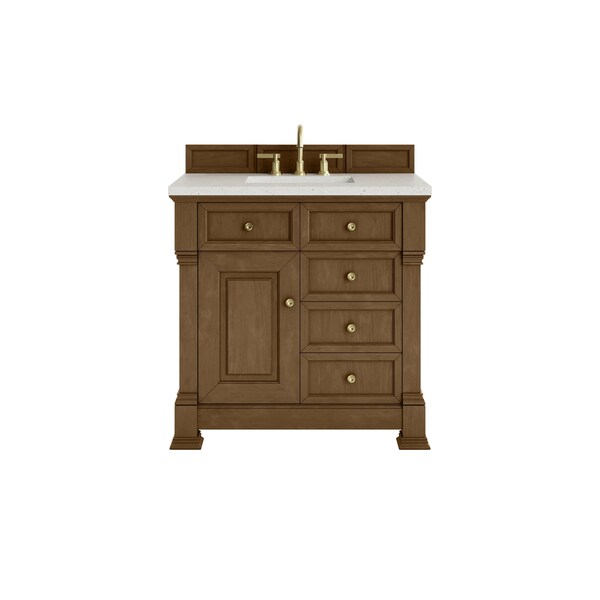 James Martin Vanities Brookfield 36 in. Single Vanity, Honey Oak w/ 3 CM Lime Delight Silestone Top 547-V36-HNO-3LDL - main