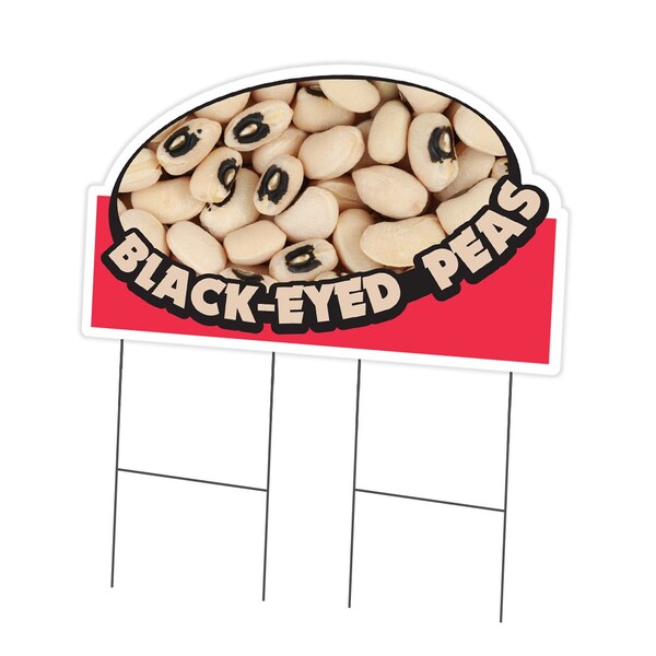 Signmission Black Eyed Peas Die Cut Yard & Stake plastic coroplast window, C-DC-2436-Black Eyed Peas19 C-DC-2436-Black Eyed Peas19 - main