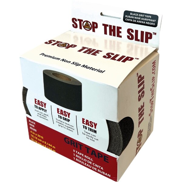 Stop The Slip 4'' x 30 Ft. Black Non-Slip Grit Tape HTPG0430BP1 - main