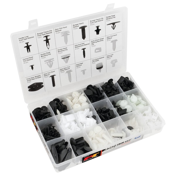 Performance Tool 350 pc. GM Trim Clip Assortment, Auto Body Retainers, Organizer W5240 - main