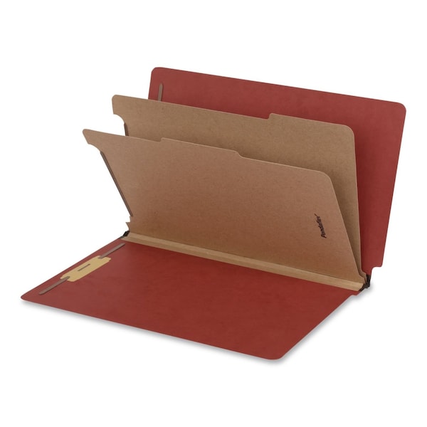 Pendaflex HD Pressboard End Tab Folders, Expands 2", 2 Dividers, 6 Fasteners, Legal, Brown, 10PK 1007076 - main