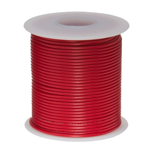 Remington Industries 22 AWG Gauge UL1061 Stranded Hook Up Wire, 300V, 0051 Diameter, Red, 25 ft Length 22UL1061STRRED25 - main