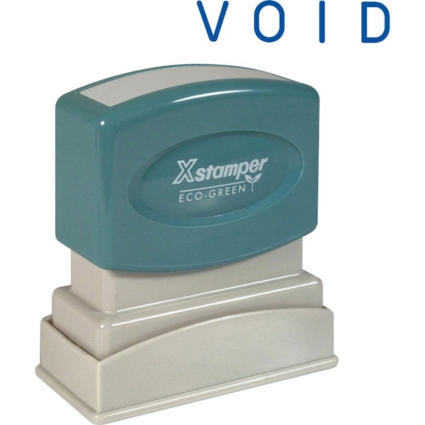 Shachihata Xstamper Pre-Inked Message Stamp, VOID, 1-5/8" x 1/2", Blue 1117 - main