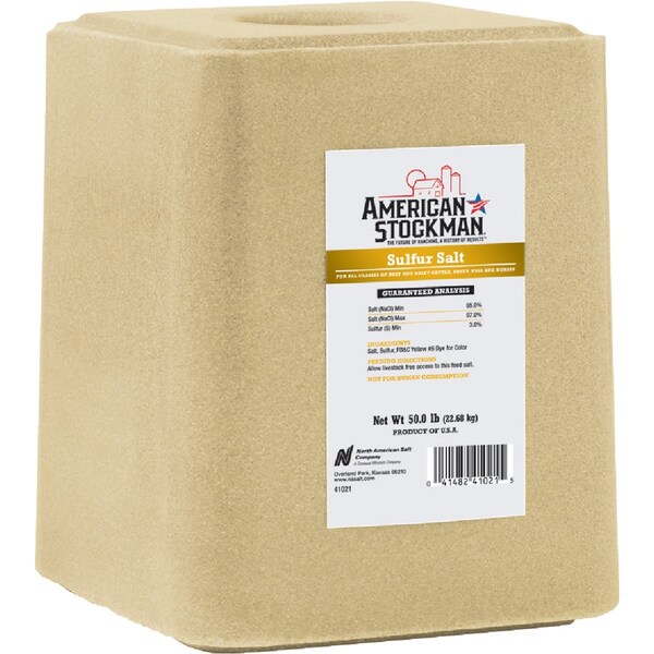 American Stockman Amerian Stockman 50 lb. Sulfur Salt Block 41021 - main