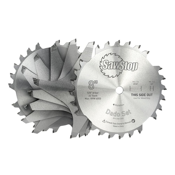 Sawstop 8" Premium Dado Set with Systainer BTS-DS8-SYS - main