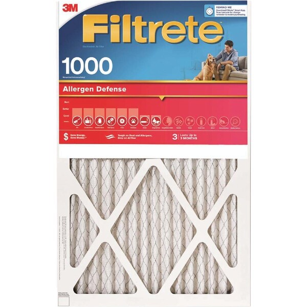 Filtrete 14'' x 25'' x 1'' 1000/1085 MPR Allergen Defense Furnace Filter MERV 11 9804-4 - main